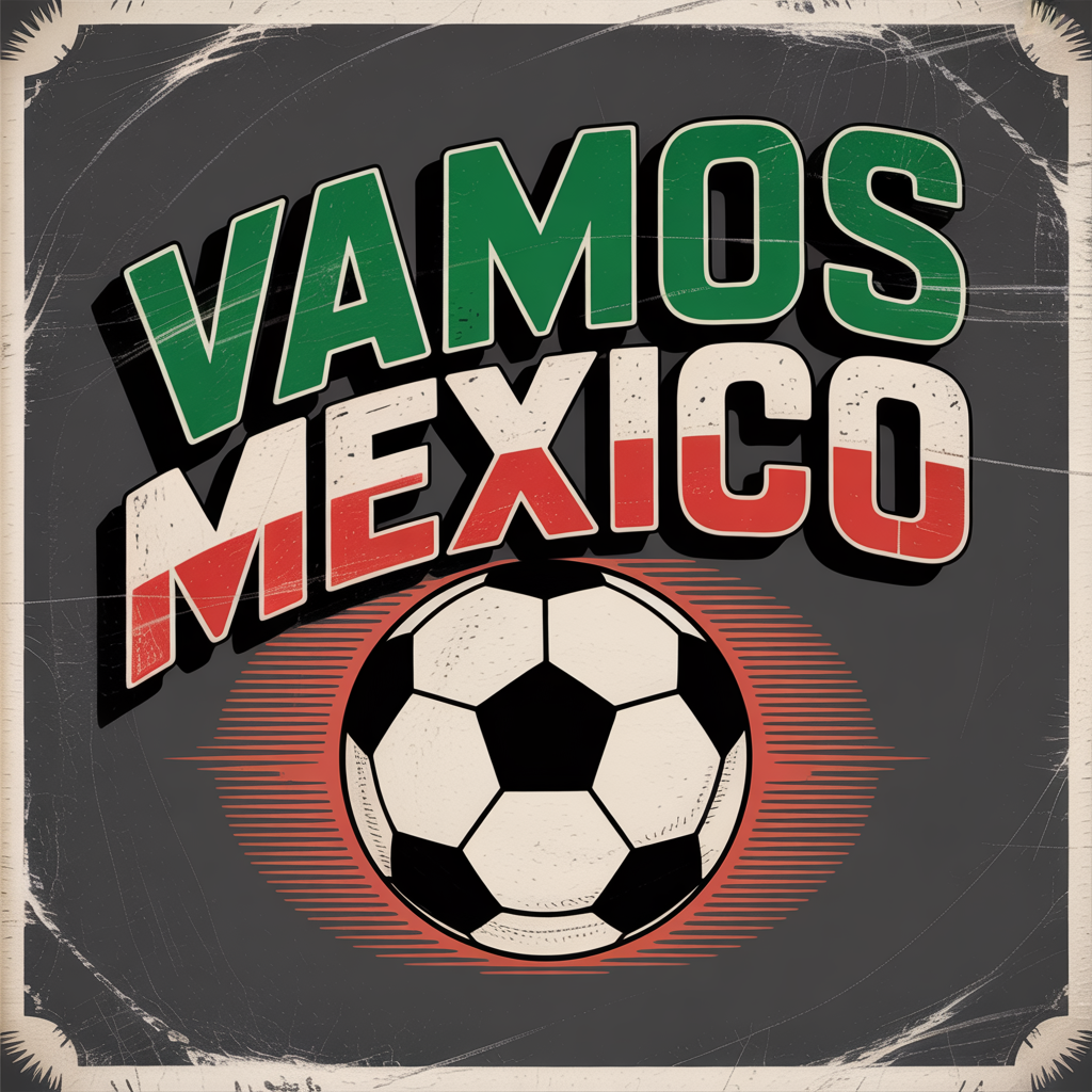 VAMOS MEXICO original soccer-support graphic